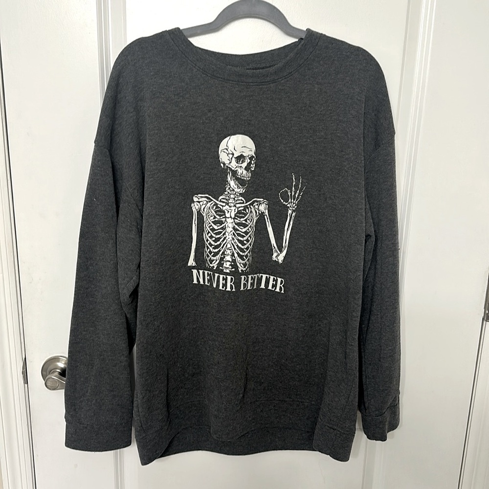 Grey Skeleton Sweatshirt